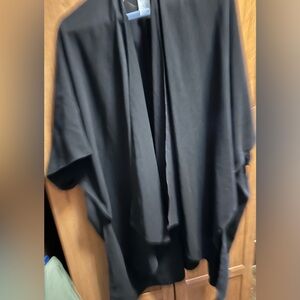 Elegant Black Drape Cardigan